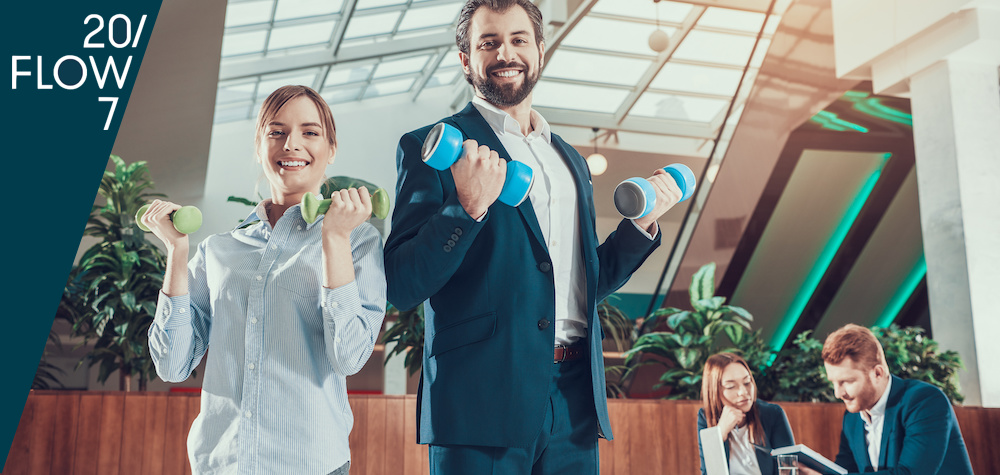 Mitarbeiter_innen beim Workout: Mit implicit Personality Health bringen Sie Ihr betriebliches Gesundheitsmanagement auf die nächste, höhere Stufe.